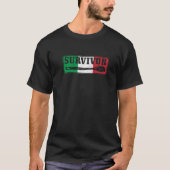 Überlebte der Holzlöffel Italienische Fahne Funny T-Shirt (Vorderseite)