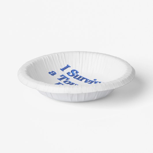 Überlebte eine Tour Bus Ride Whitepaper Schüsseln Pappteller (Gewinkelt)