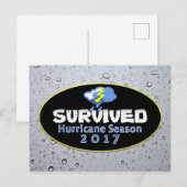 Überlebte Hurrikan-Saison 2017 Postkarte (Vorne/Hinten)