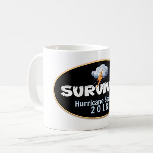 Überlebte Hurrikan-Saison 2018 Kaffeetasse (Vorderseite Links)