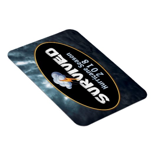 Überlebte Hurrikan-Saison 2018 Magnet (Rechte Seite)