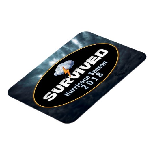 Überlebte Hurrikan-Saison 2018 Magnet (Linke Seite)