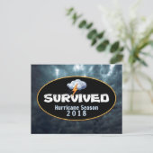 Überlebte Hurrikan-Saison 2018 Postkarte (Stehend Vorderseite)
