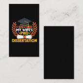 Überlebte meinen Doktortitel in der Ehefrau Disser Visitenkarte (Vorne/Hinten)