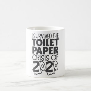 Überlebte Toilettenpapier-Krise 2020 Witziges Them Kaffeetasse