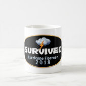Überlebter Hurrikan Florenz Kaffeetasse (Mittel)