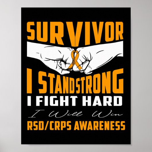 Überlegen Ich stehe stark Rsd Crps Bewusstsein Poster (Vorne)