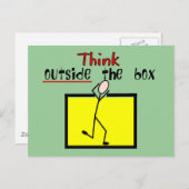 Überlegen Sie sich außerhalb der Box Postkarte (Vorne/Hinten)