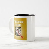 Überlegen Sie sich außerhalb der Box Zweifarbige Tasse (Vorderseite Links)