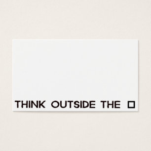 ÜBERLEGEN SIE SICH AUSSERHALB DES FELDS