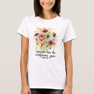 Überlegen Sie, wie die Wildblumen T - Shirt wachse