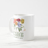 Überlegen Sie, wie die Wildblumen Tasse wachsen la (Vorderseite Links)