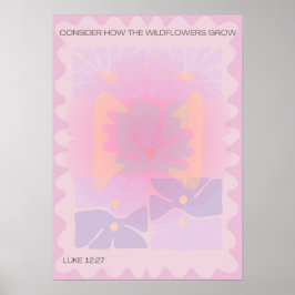 Überlegen Sie, wie die Wildblumen wachsen/blutästh Poster