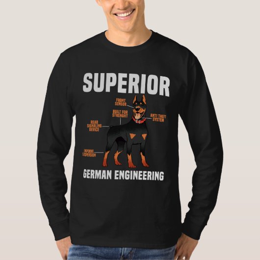 Überlegene deutsche Ingenieurbürokratie Dobermans T-Shirt (Vorderseite)
