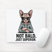 Überlegene Sphynx-Katze Sarkastische Attitüde Kuns Mousepad (Mit Mouse)