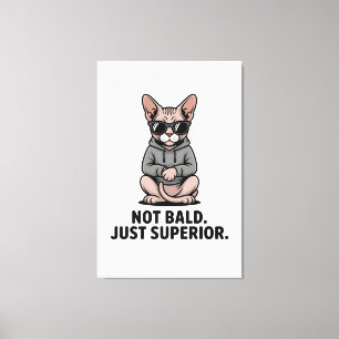 Überlegene Sphynx-Katzen-Attitüde-Illustration Leinwanddruck
