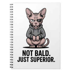 Überlegene Sphynx-Katzen-Attitüde-Illustration Notizblock
