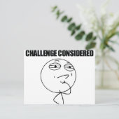 Überlegte Herausforderung Postkarte (Stehend Vorderseite)