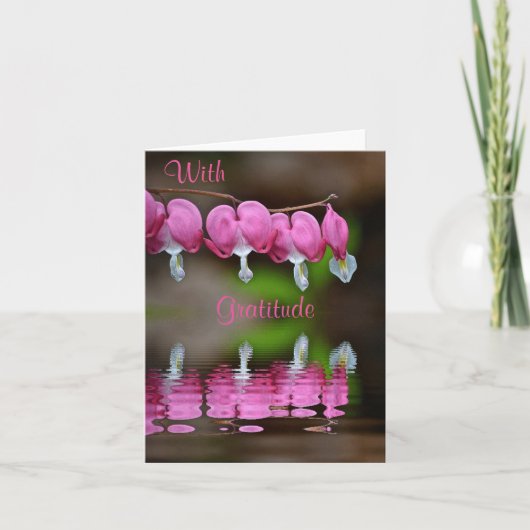 Überlegungen des Herzens Dankeschön-Karte Dankeskarte (Vorderseite)