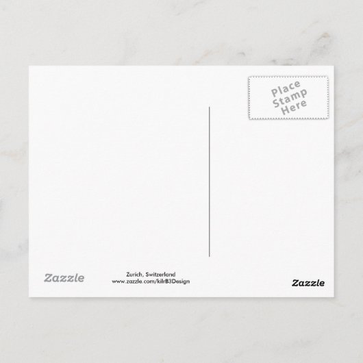 Überlegungen in Zürich, Schweiz Postkarte (Rückseite)