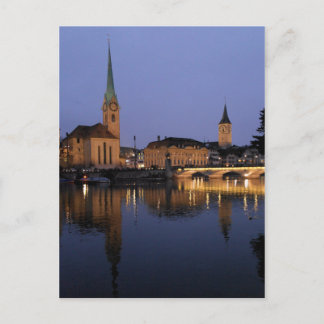 Überlegungen in Zürich, Schweiz Postkarte