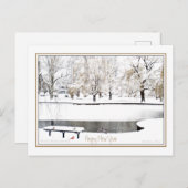 Überlegungen: Neujahr: Boston Public Garden Feiertagspostkarte (Vorne/Hinten)