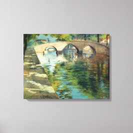 Überlegungen zu den Gewässern eines Kanals Leinwanddruck