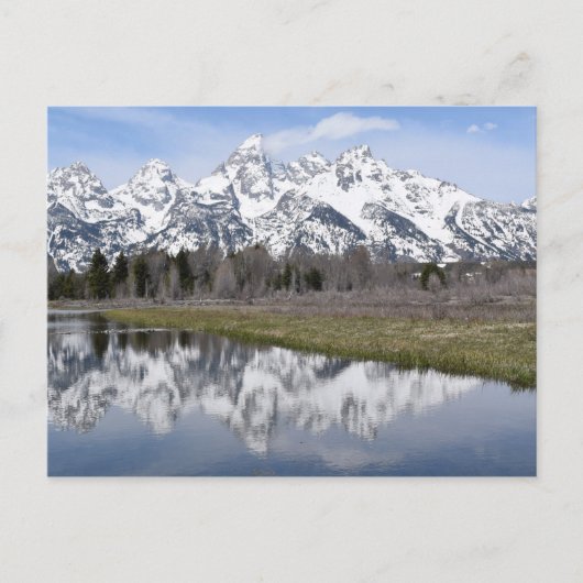 Überlegungen zu den Grand Tetons Postkarte (Vorderseite)