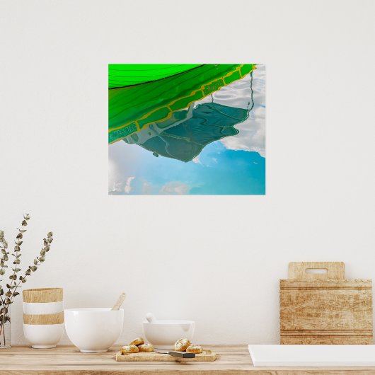 Überlegungen zu einem maltesischen Boot in Sliema Poster (Küche)