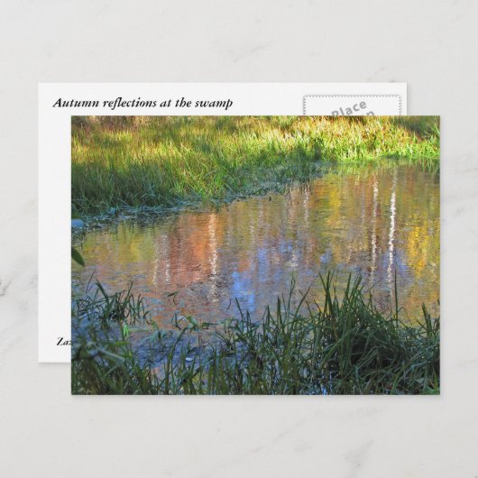 Überlegungen zum Herbst-Sumpf Postkarte (Vorne/Hinten)
