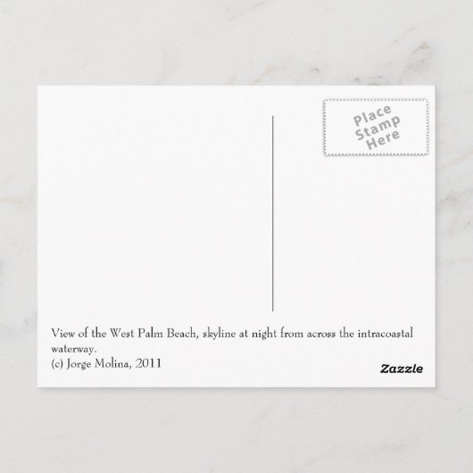 Überlegungen zum Strand von West Palm, Florida Postkarte (Rückseite)