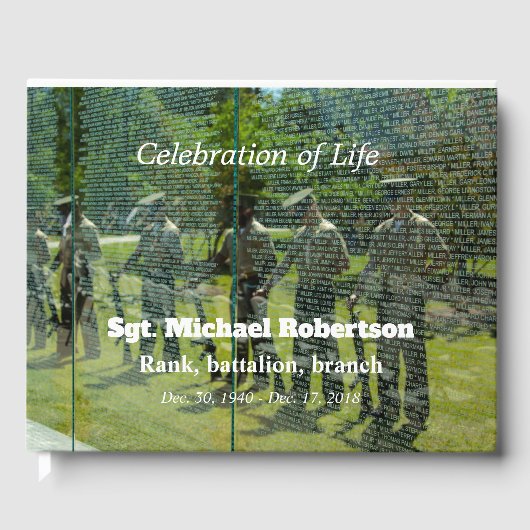 Überlegungen zum Veteranen-Gedächtnis in Vietnam Gästebuch (Vorderseite)