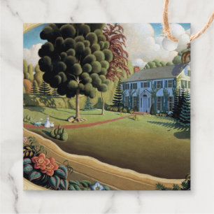 Übermantelte Dekoration von Grant Wood Geschenkanhänger