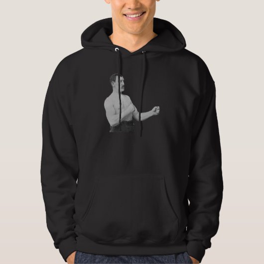 Übermäßig männlicher Mann Meme Hoodie (Vorderseite)