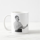 Übermäßig männlicher Mann Meme Kaffeetasse (Links)