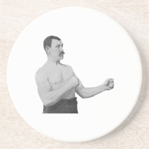 Übermäßig männlicher Mann Meme Sandstein Untersetzer