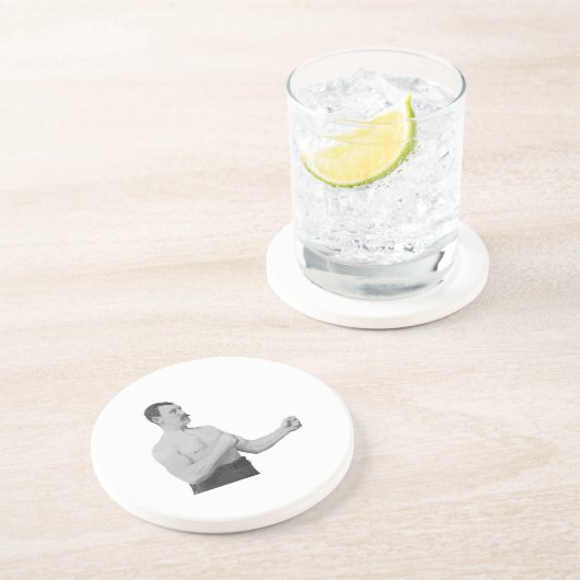 Übermäßig männlicher Mann Meme Sandstein Untersetzer (Seite)