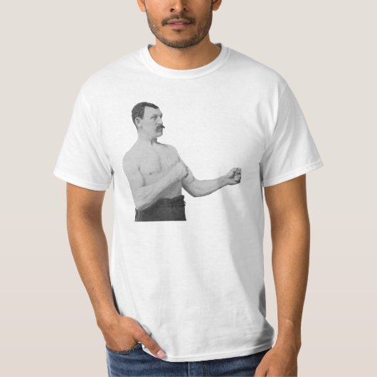 Übermäßig männlicher Mann Meme T-Shirt (Vorderseite)