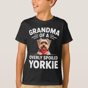 Übermäßig silierter Yorkie-Oma-Entwurf T-Shirt