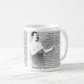 Übermäßig zitiert männlicher Mann Kaffeetasse (VorderseiteRechts)