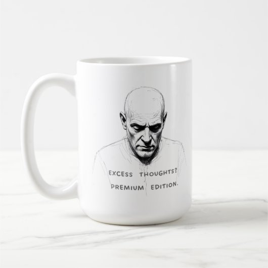 Übermäßige Gedanken? Premium Edition Kaffeetasse (Links)