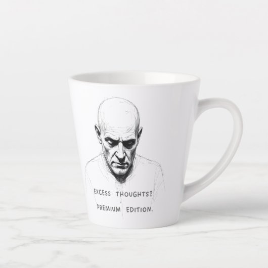 Übermäßige Gedanken? Premium Edition Milchtasse (Rechts)