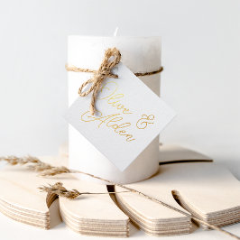 Übermäßige Skriptnamen Hochzeit Geschenkanhänger