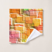 Übermäßiges Durcheinander geprägter Quadratzoll Badhandtuch Set (Waschlappen)