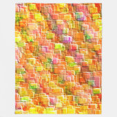 Übermäßiges Durcheinander geprägter Quadratzoll Fleecedecke (Vorderseite)