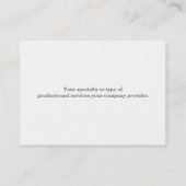 Übermäßiges Logo für ein benutzerdefiniertes Unter Visitenkarte (Rückseite)