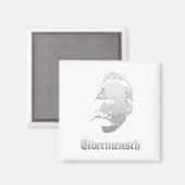 Übermensch – Friedrich Nietzsche Bester Deutscher Magnet (Vorderseite/Rückseite)