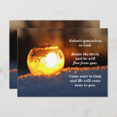 Übermittelt Gott, widersetzt dem Teufel James 4:7 Postkarte (Vorne/Hinten)