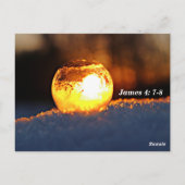Übermittelt Gott, widersetzt dem Teufel James 4:7 Postkarte (Rückseite)