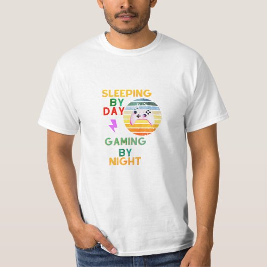 Übernachten am Tag - Gaming am T - Shirt (Vorderseite)